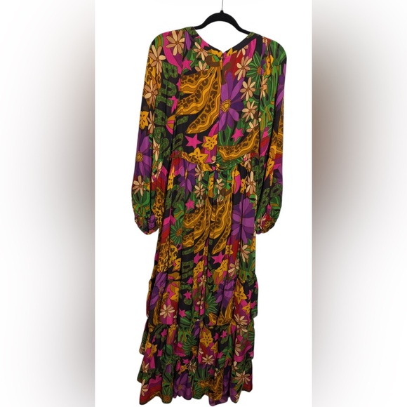 $285 NEW Gorgeous & Colorful FARM RIO Star Fruit Maxi Dress - Picture 11 of 16